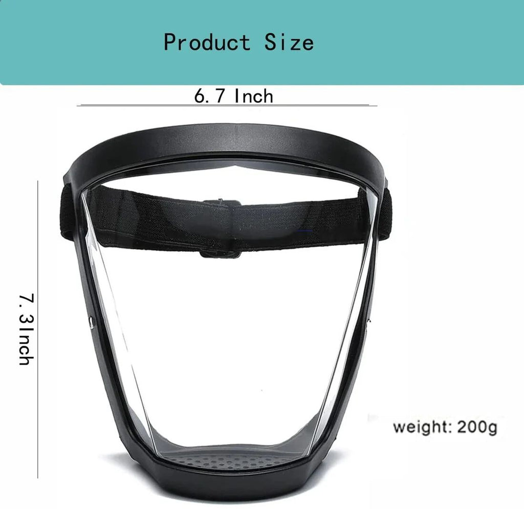 Face Shield Helmet Visor Industrial Safety Coverage Full Face Protector Multipurpose Eye UV-Protective Clear Visibility