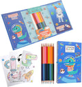( 2 in 1 )Coloring Book Set & Scratch Pad with 8 Dual Color