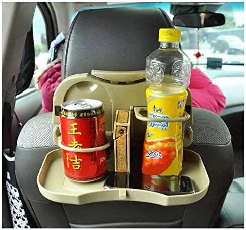 Folding Car Auto Back Seat Table Drink Food Cup Tray Holder Stand Desk