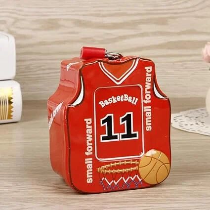 Sports Theme Metal Money Bank with Lock and Key