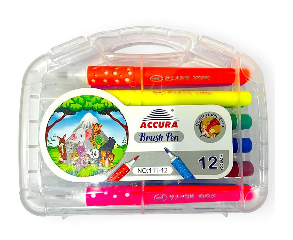 Brush Pen Soft Markers Dotted - 12 Pcs Coloring Markers Sketch Pens