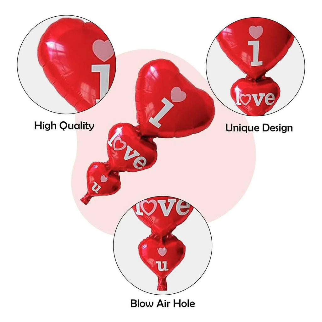 I Love You Foil Balloons 32 inch