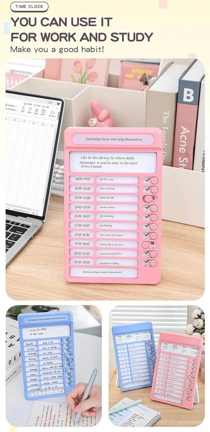 Habit Tracker Daily Planner Board for Kids & Adults