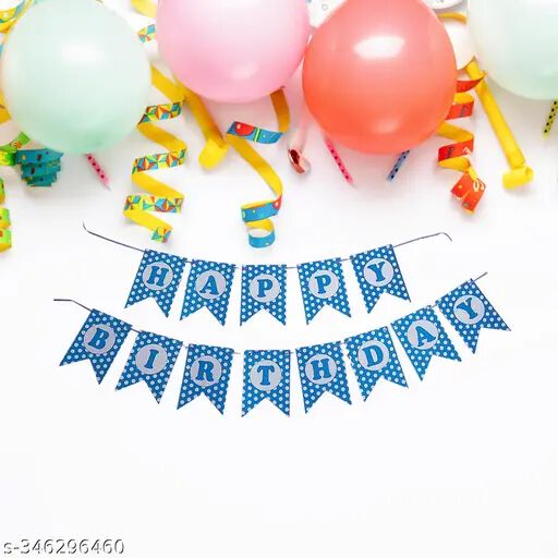 (10pcs) happy birthday polka peapr banner