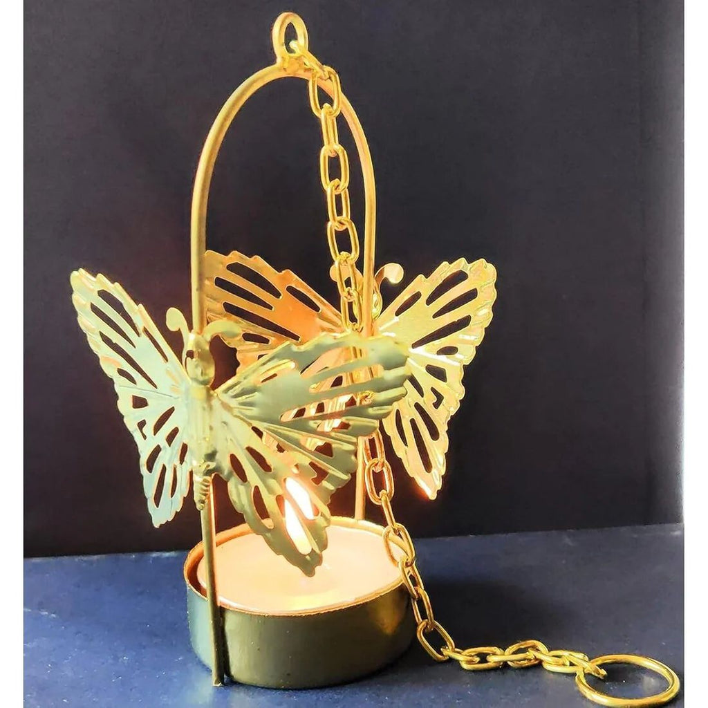 Butterfly Hanging Metal Tea Light Candle Holder