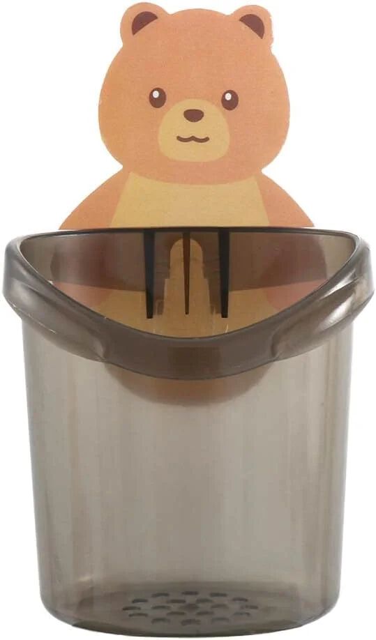 Toothbrush Holder Wall-Mounted Suction Cup Cute Bear Storage Cup