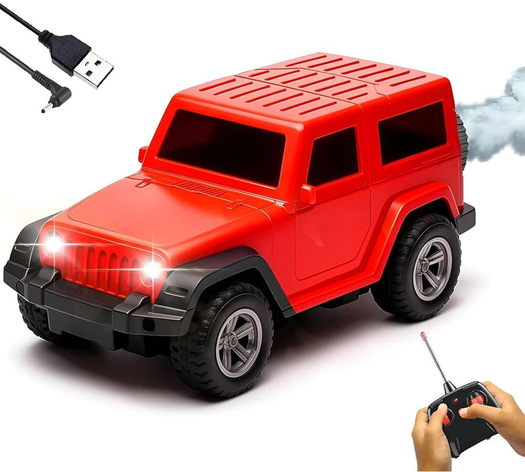 Smoke GADDI Remote Control Car for Kids | Classic Jeep-Style RC Car with LED Headlights