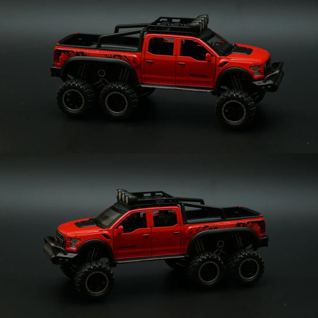 Pickup Toy Trucks For Boys, F150 Alloy Toy Trucks With Sound & Light, Pull Back Pickup Toys
