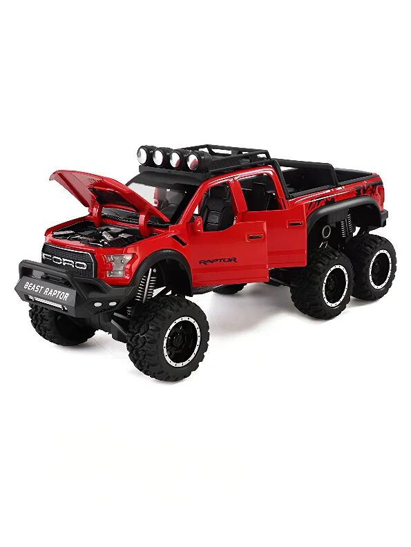 Pickup Toy Trucks For Boys, F150 Alloy Toy Trucks With Sound & Light, Pull Back Pickup Toys