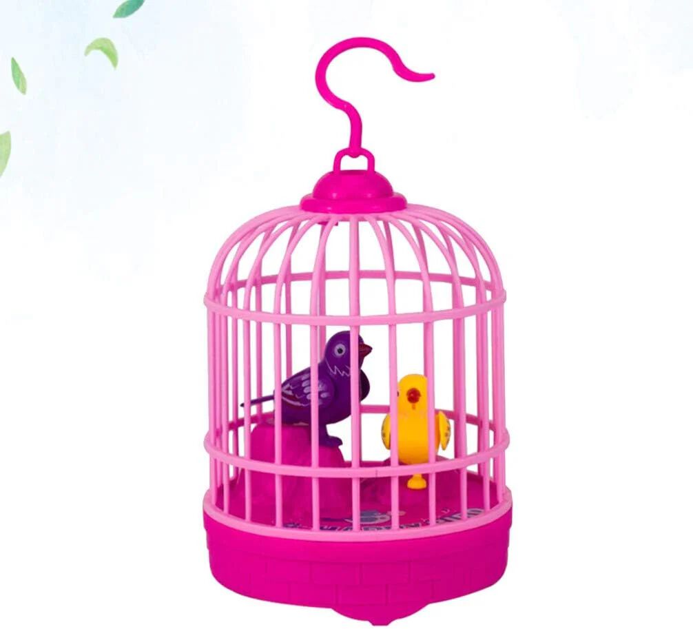 Repeating parrot Toy Chirping Bird in Cage