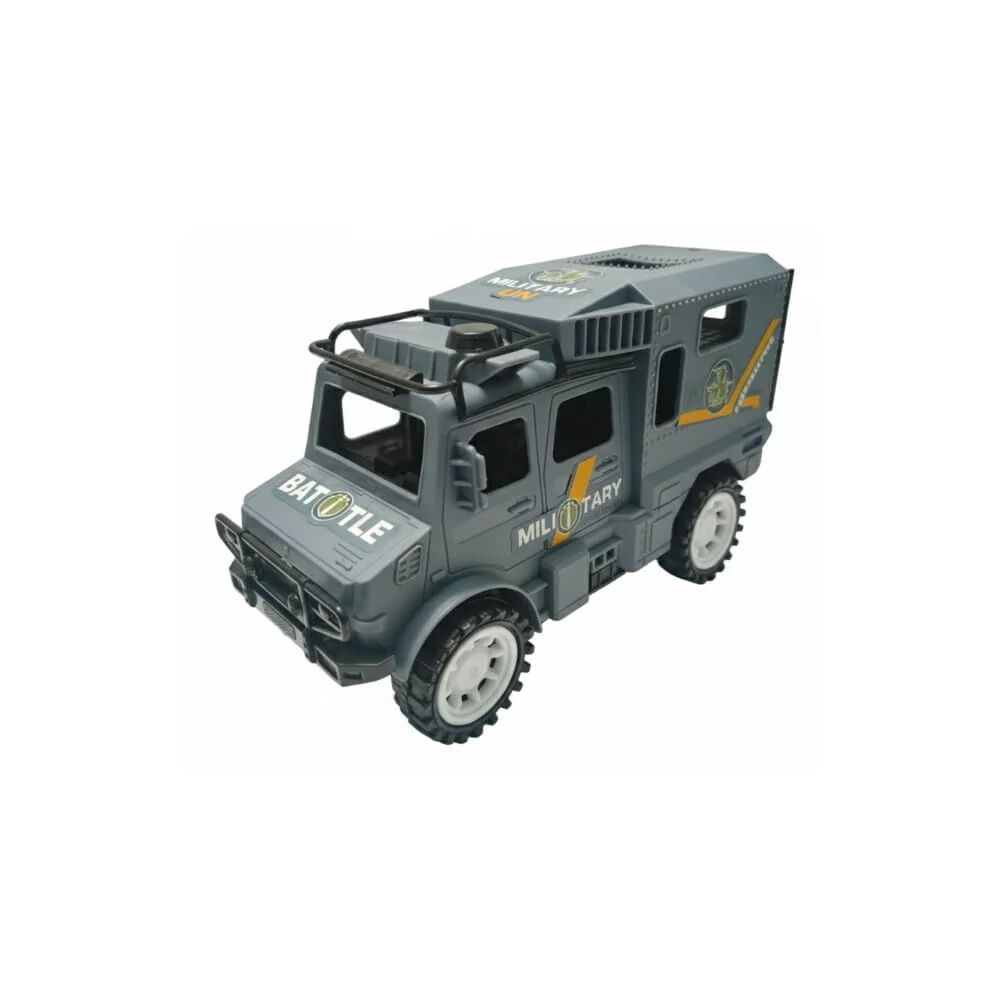 Transport Truck Toy for Kids Pull-Back Friction Powered Army Jeep