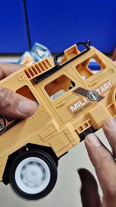 Transport Truck Toy for Kids Pull-Back Friction Powered Army Jeep