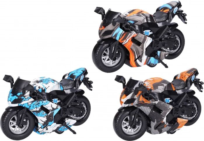 Realistic Bike Toys with Light & Music, Motorcycle Toy for Kids, Pull Back Friction Powered Bike Toy