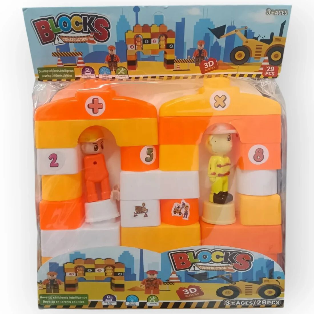 Big Building Blocks Bag 29 Piece Set Creative Blocks & Construction Toy for Kids