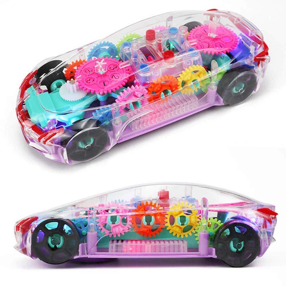 Transparent Concept car 3D Super Car Toy, Car Toy for Kids with 360 Degree Rotation
