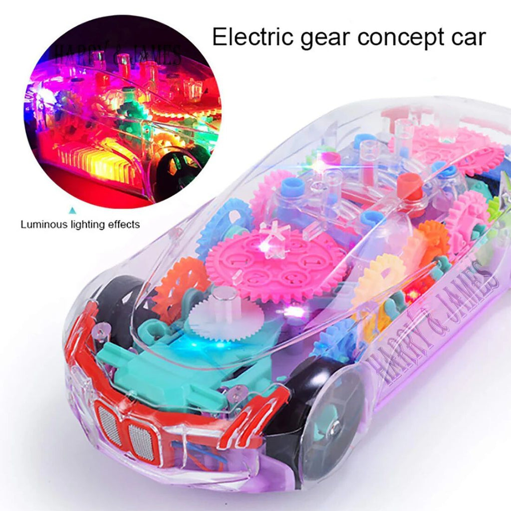 Transparent Concept car 3D Super Car Toy, Car Toy for Kids with 360 Degree Rotation