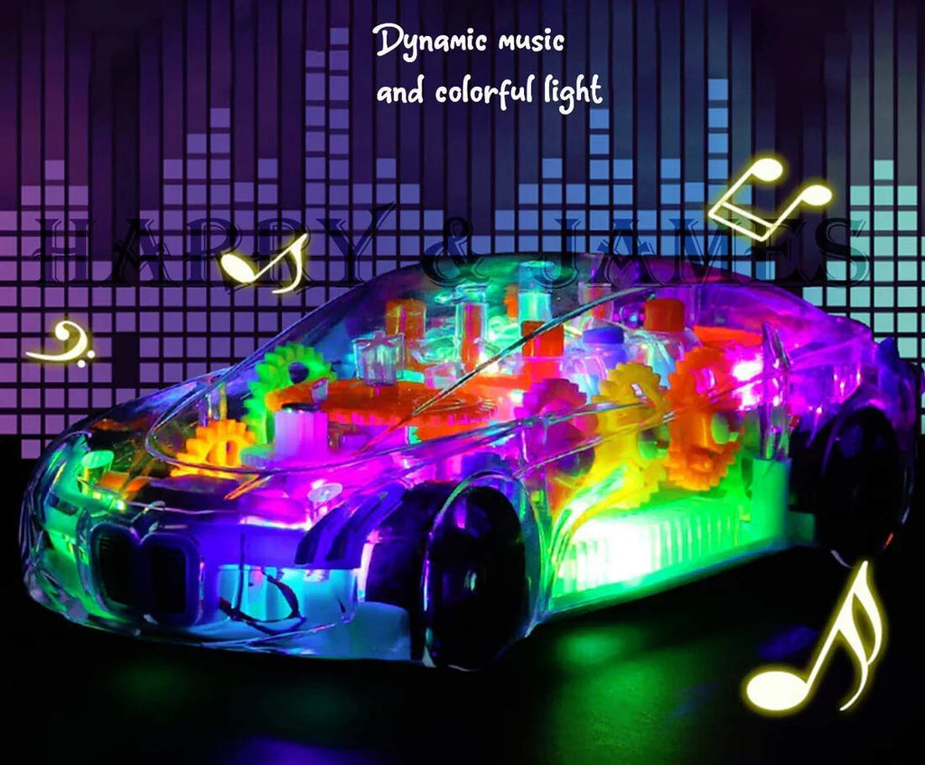 Transparent Concept car 3D Super Car Toy, Car Toy for Kids with 360 Degree Rotation