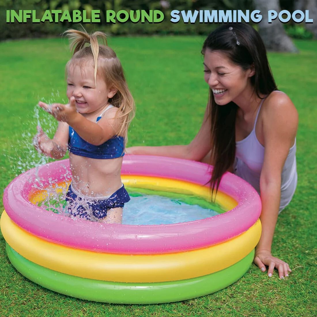 Round Inflatable Swimming Pool Bathtub Soft Material Spa Bath Tubs for Kids & Toddlers 2 Feet, 0-3 Years Baby