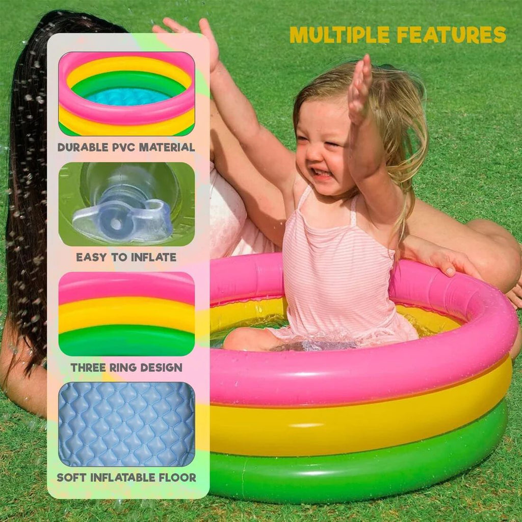 Round Inflatable Swimming Pool Bathtub Soft Material Spa Bath Tubs for Kids & Toddlers 2 Feet, 0-3 Years Baby