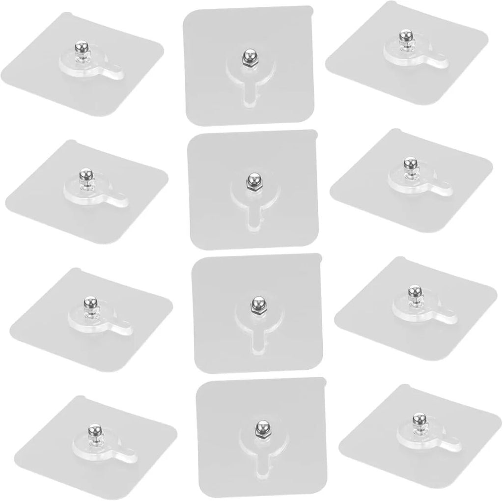 Drywall Anchor Kit 12pcs Invisible Hooks Adhesive Stickers Picture Hangers for Easy Wall Installation