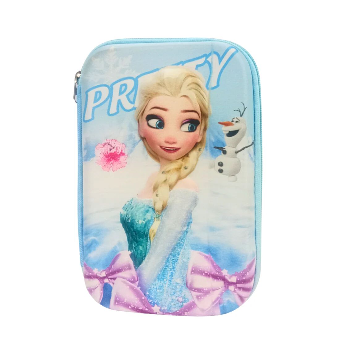 Frozen 3D Embossed EVA Hard Cover Single Compartment Pencil Case Pouch Kids