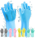 Silicone Hand Gloves for Kitchen Dishwashing Car, Bathroom ( Pair )