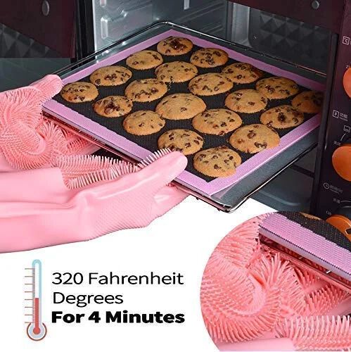 Silicone Hand Gloves for Kitchen Dishwashing Car, Bathroom ( Pair )