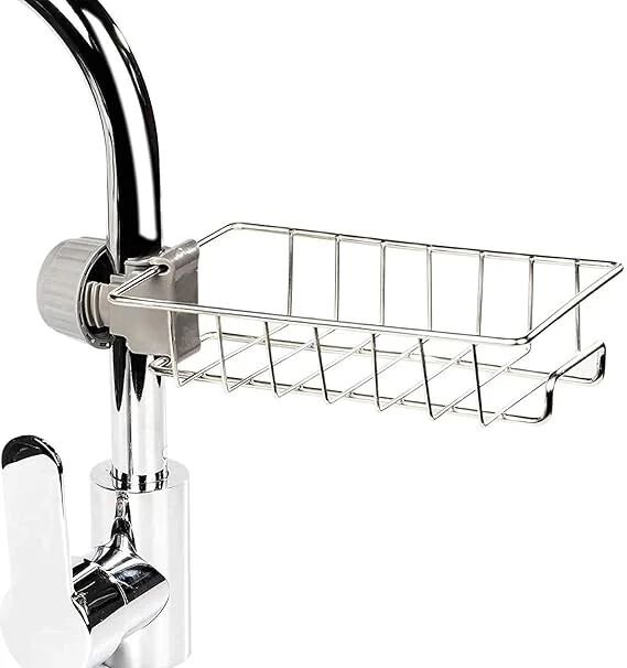 Kitchen Sink Stainless Steel Hanging Faucet Drain Rack