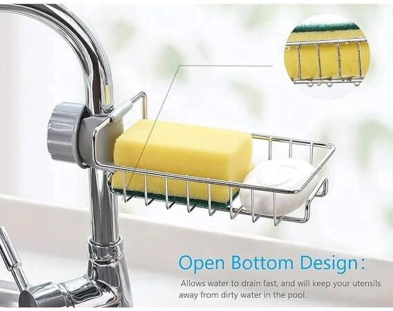 Kitchen Sink Stainless Steel Hanging Faucet Drain Rack