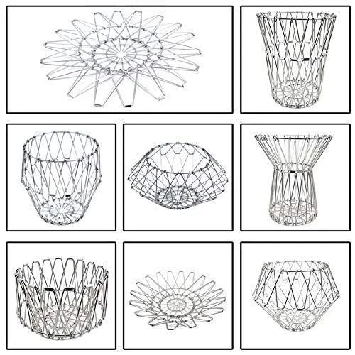Kitchen Stainless Steel Multipurpose Folding Fruit and Vegetable Basket