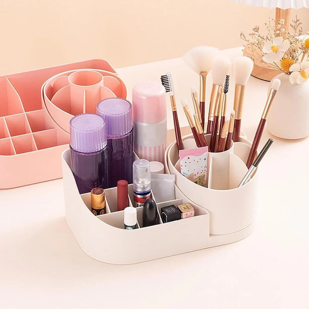 360° Rotating Makeup Brushes Organizer, Cosmetics Organizer, Durable Makeup Box