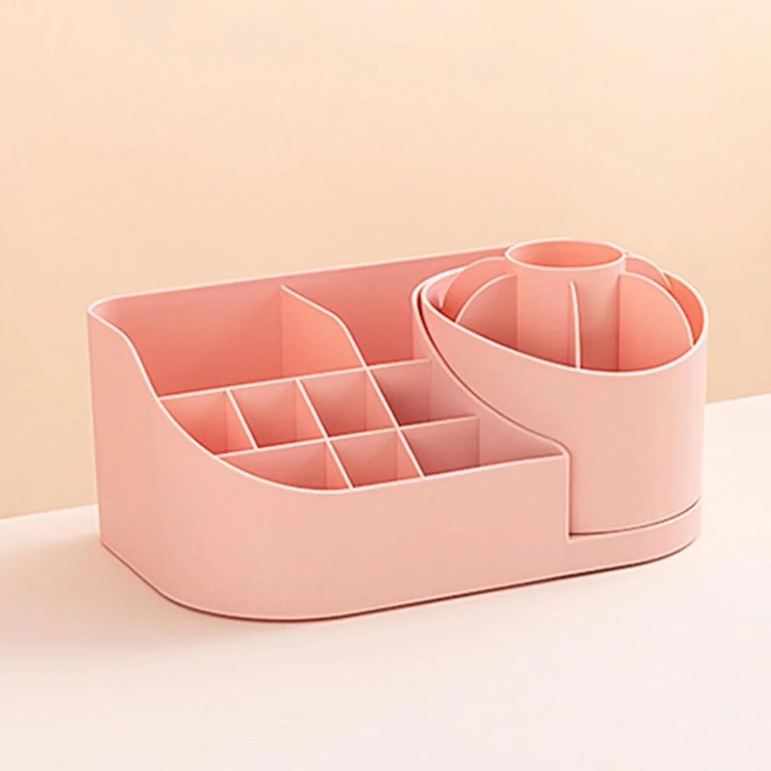 360° Rotating Makeup Brushes Organizer, Cosmetics Organizer, Durable Makeup Box