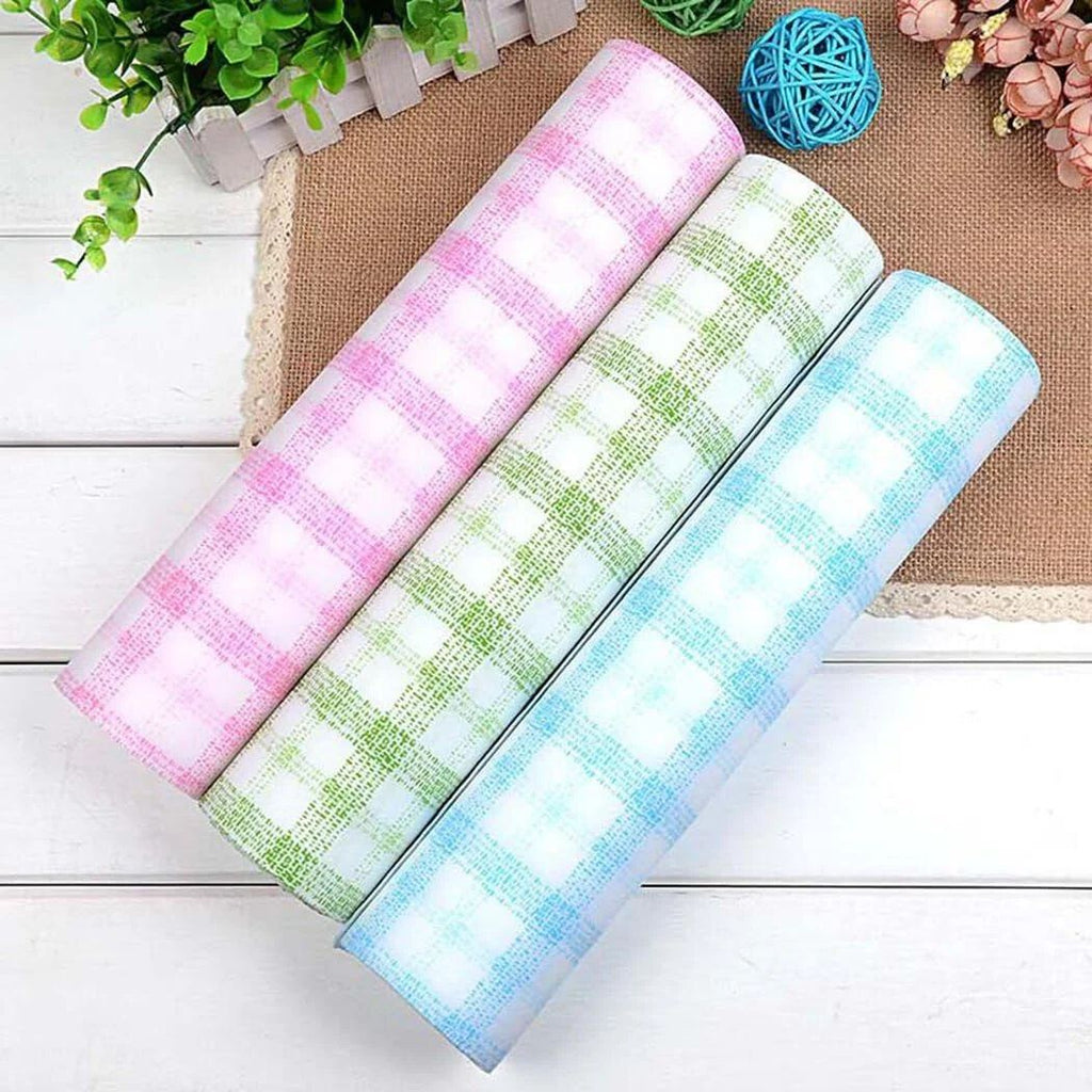 Gingham Pattern Non-adhesive Shelf Liner Paper Roll