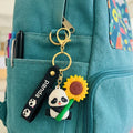 Kawaii Silicone Panda Keychain