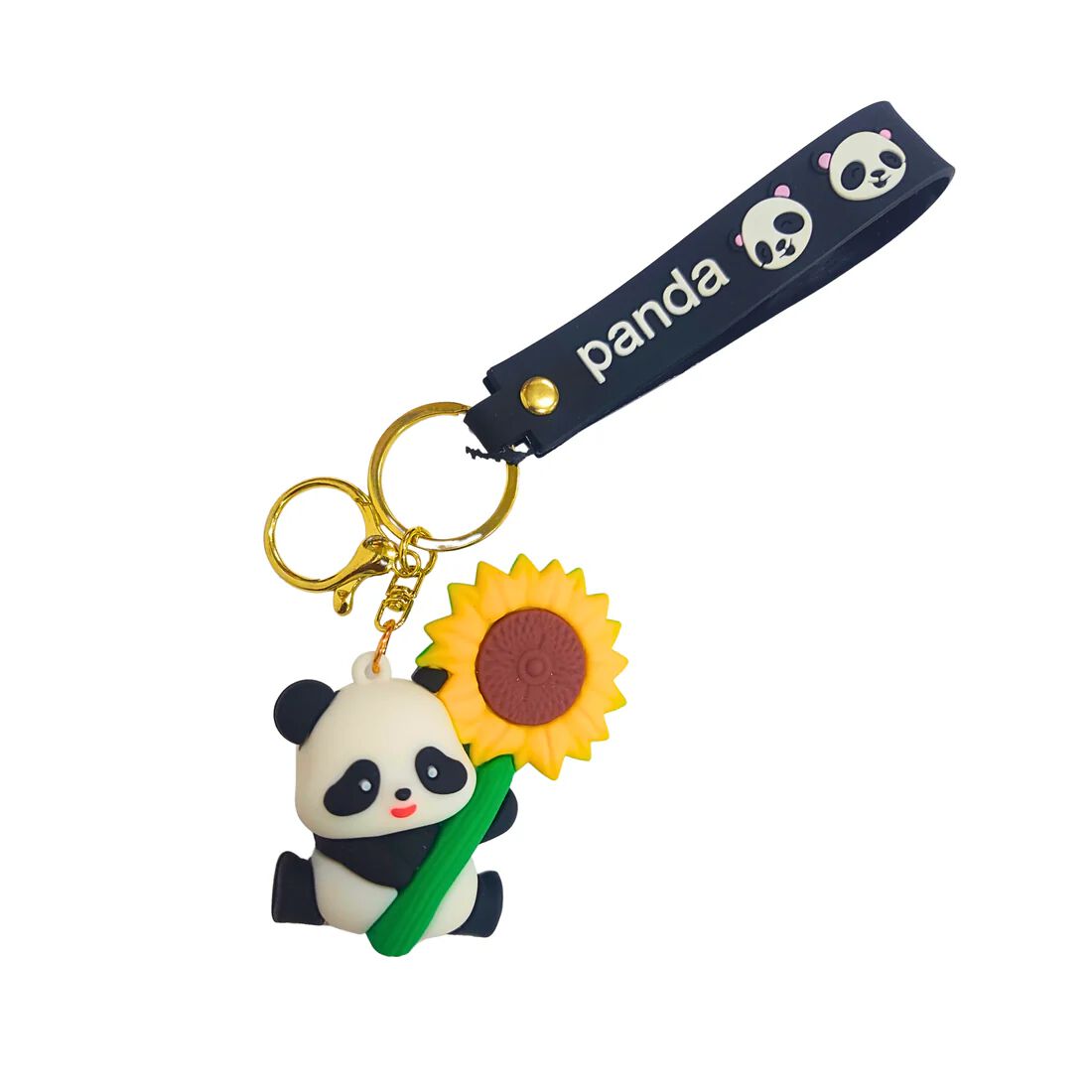 Kawaii Silicone Panda Keychain