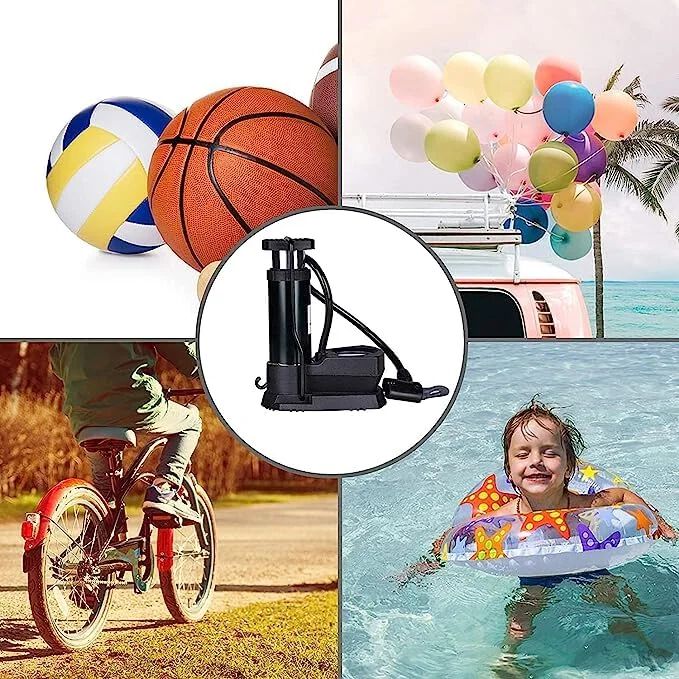 Portable Mini Bike Pump/Cycle Pump Foot Activated with Pressure Gauge Floor Bicycle Pump