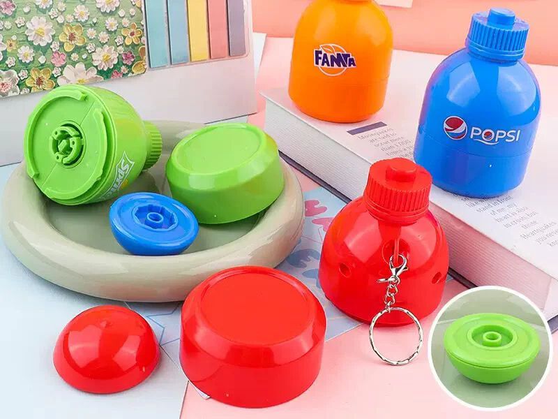 Creative Cartoon Beverage Bottle Spinner Toy