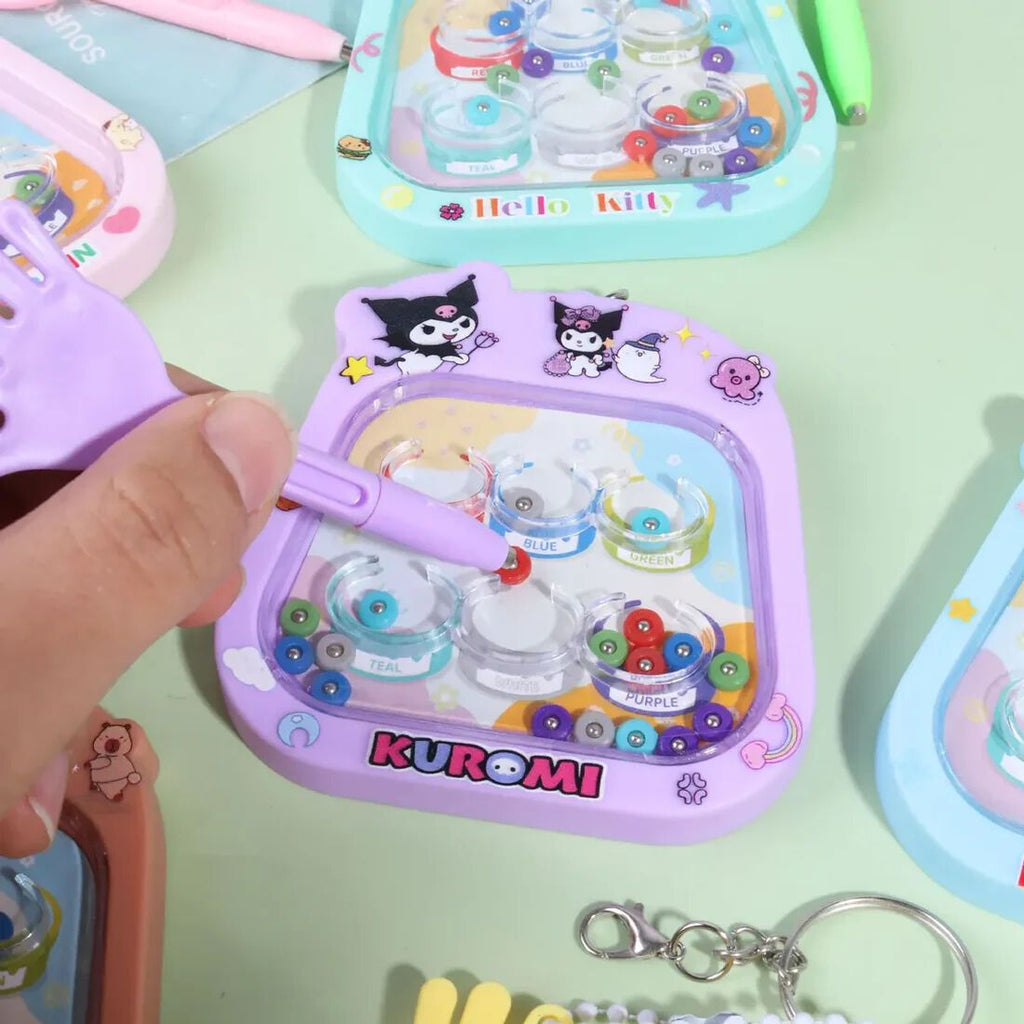 Creative Cartoon Magnetic Steel Ball Rolling Ball Small Drawing Board Keychain
