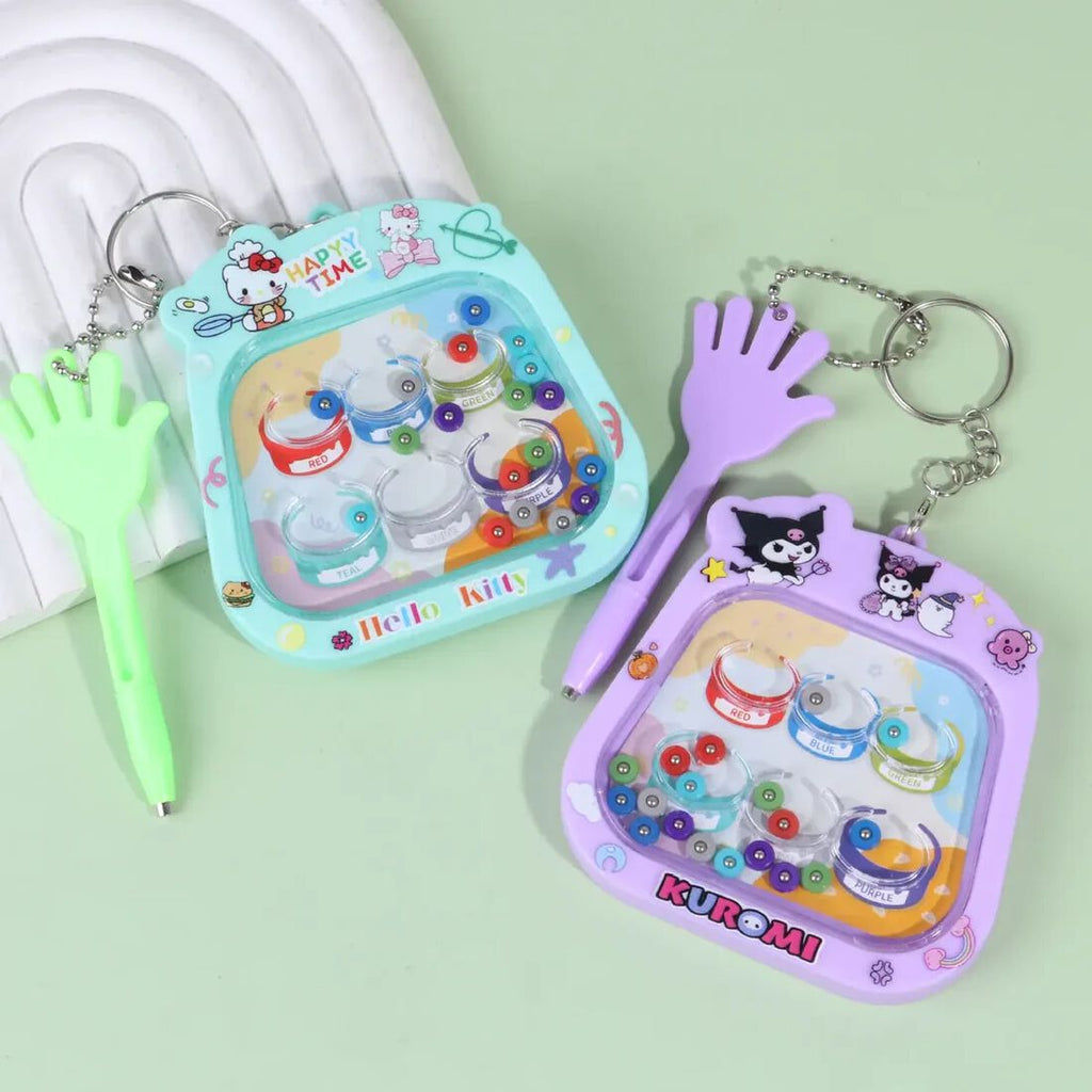 Creative Cartoon Magnetic Steel Ball Rolling Ball Small Drawing Board Keychain