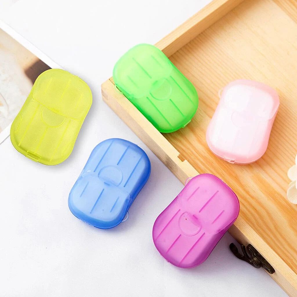 Mini Travel Paper Soap With Case - 20 Sheets (1 BOX)