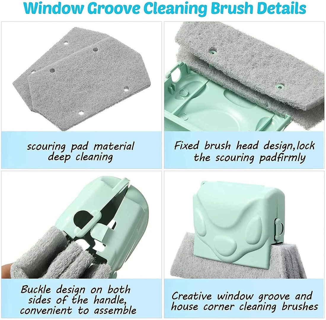 Window Slot Track Groove Dust Cleaner Remover Brush Tool