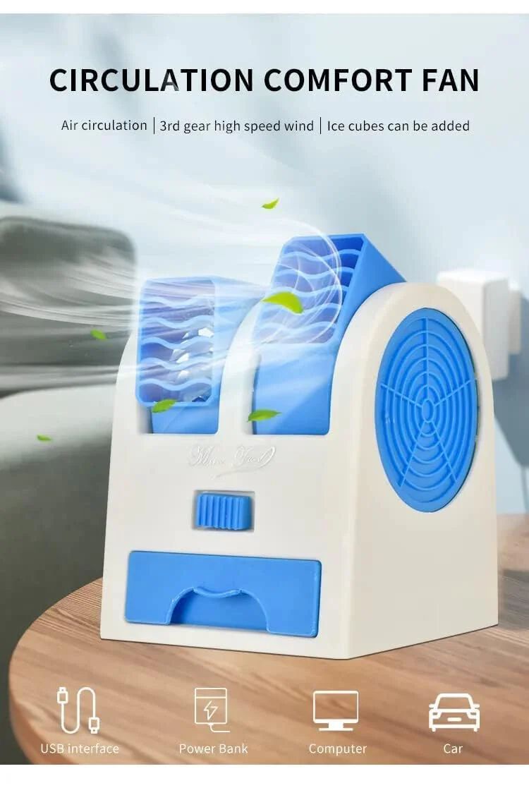 Mini Air Conditioner & Humidifier | Portable Air Cooler Fan