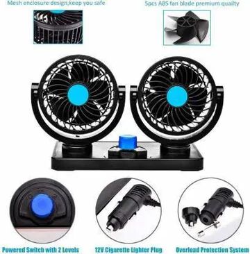 Car Fan Air Circulator with 2 Speeds