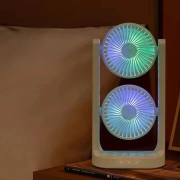360 Degree Rotation Illuminated Dual Desktop