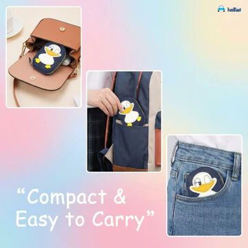 Cute Duck Card Holder – 13 Compartment Mini PU Leather Wallet for Kids & adult