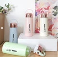 Water Bottles 350Ml With Inner Glass And Outer Plastic Layer Leak Proof