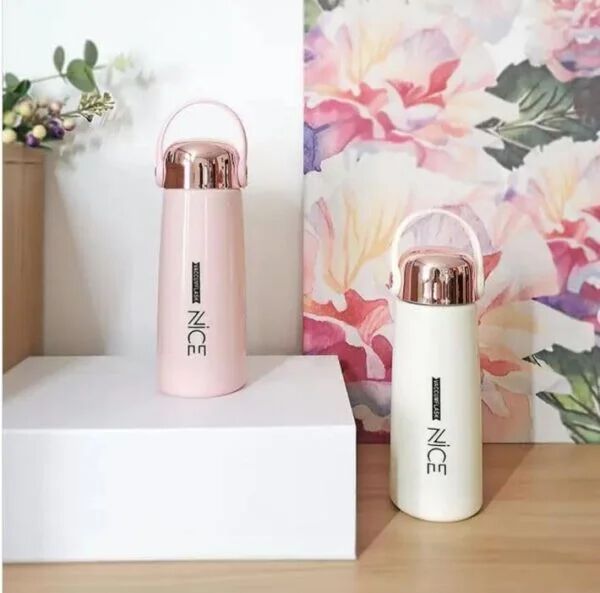 Water Bottles 350Ml With Inner Glass And Outer Plastic Layer Leak Proof