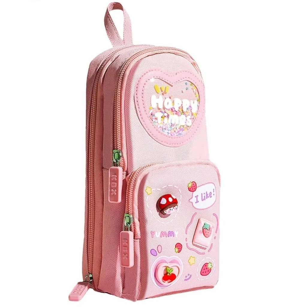 Kawaii Pencil Pouch 3 Compartment Cute Pencil