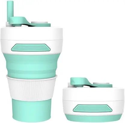 Silicone Collapsible Travel Cup Convenient Travel Coffee – Silicone Folding Camping Cup with Lids