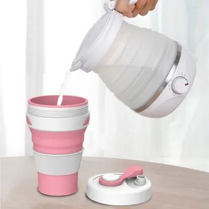 Silicone Collapsible Travel Cup Convenient Travel Coffee – Silicone Folding Camping Cup with Lids